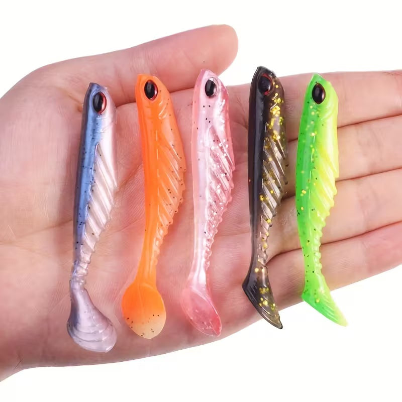 5x Soft Plastic Shad 7cm